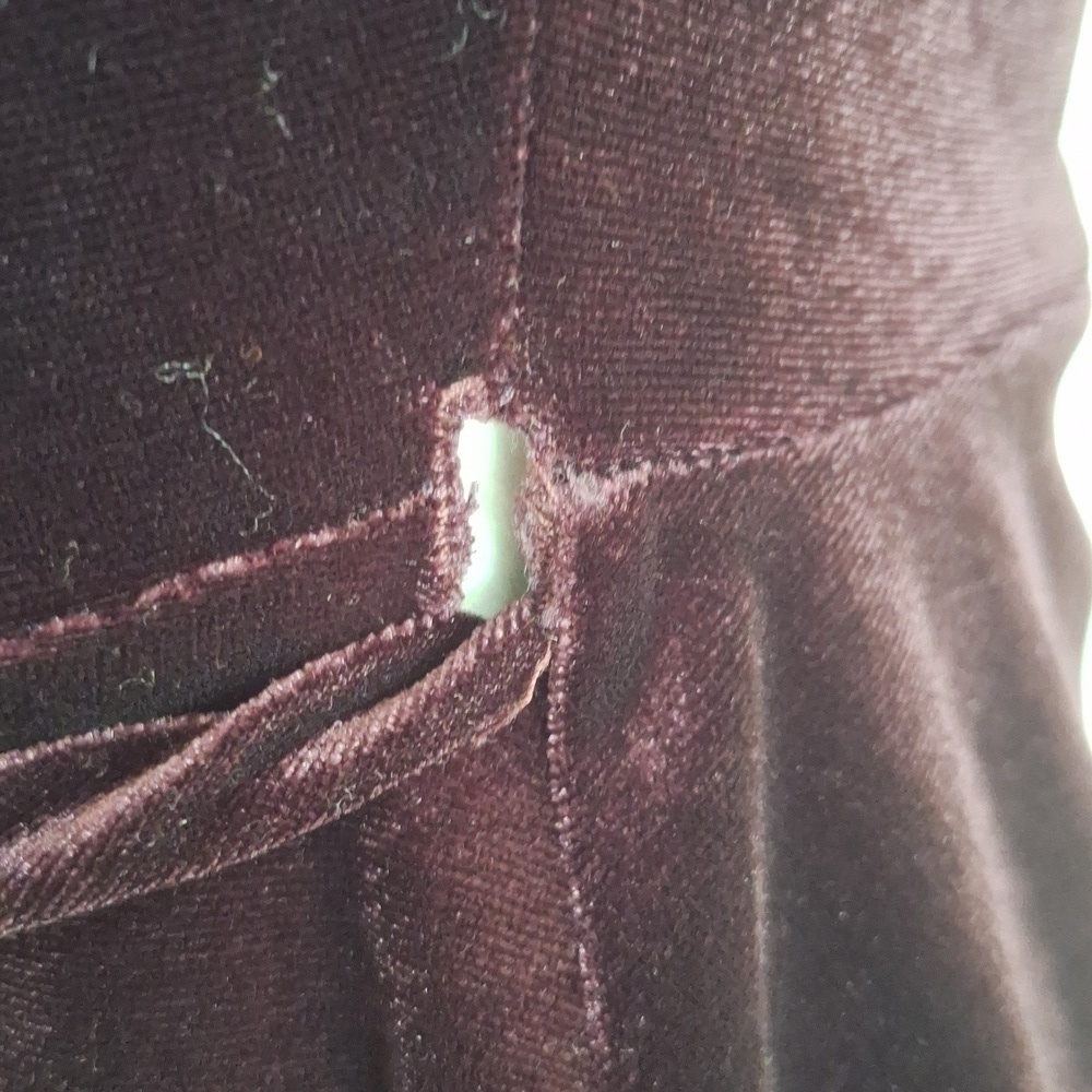 One Clothing Los Angeles Plum Velvet Wrap Dress - Picture 10 of 16